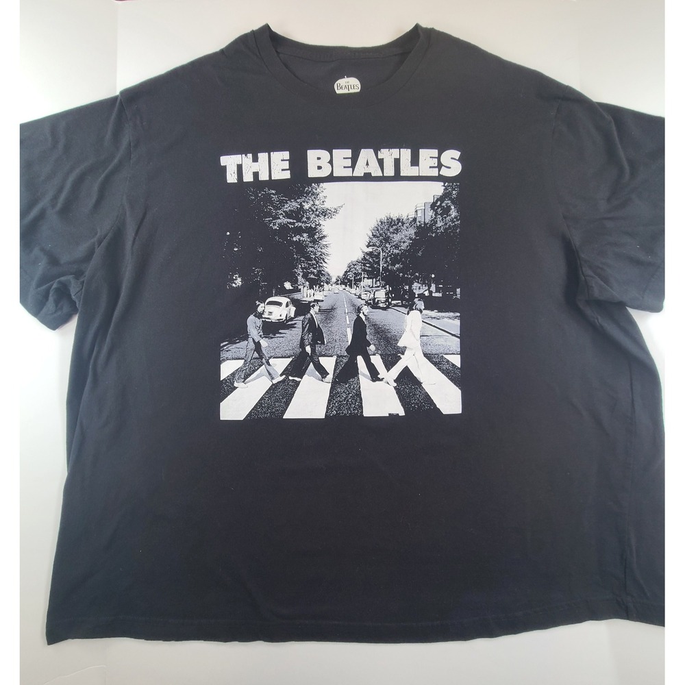 The Beatles Abbey Road T-Shirt Mens 3XB Black Graphic Hybrid Apparel Rock Band‎